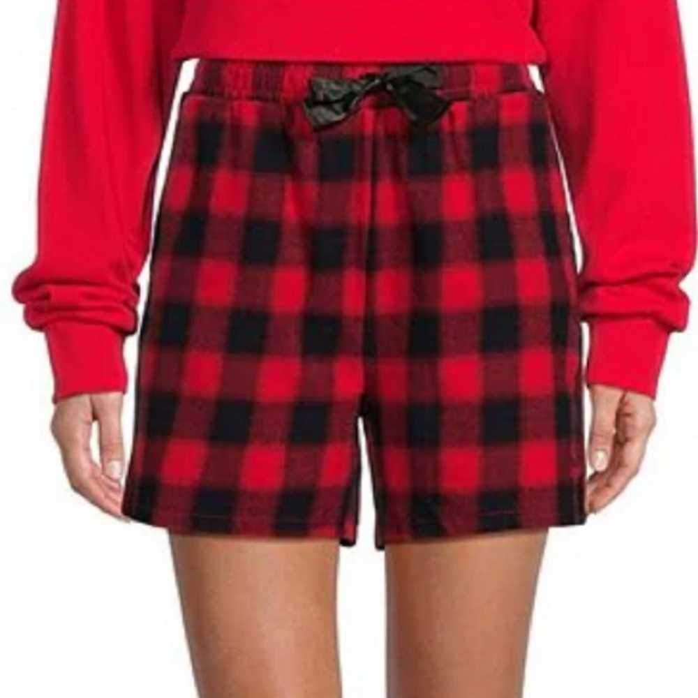 Ivory Ella Plaid Print Lounge Shorts